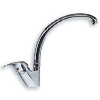 Single lever one hole sink mixer with high movable spout VISION