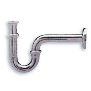 Chrome tubular trap for basin “S” type